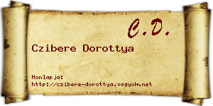 Czibere Dorottya névjegykártya